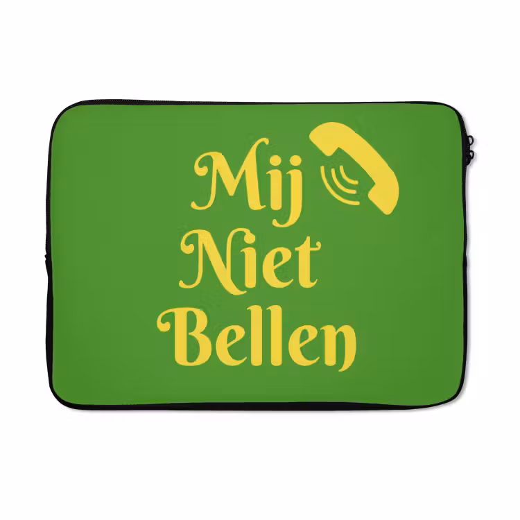 Laptophoes - Mij niet bellen - Telefoon - Groen — 5