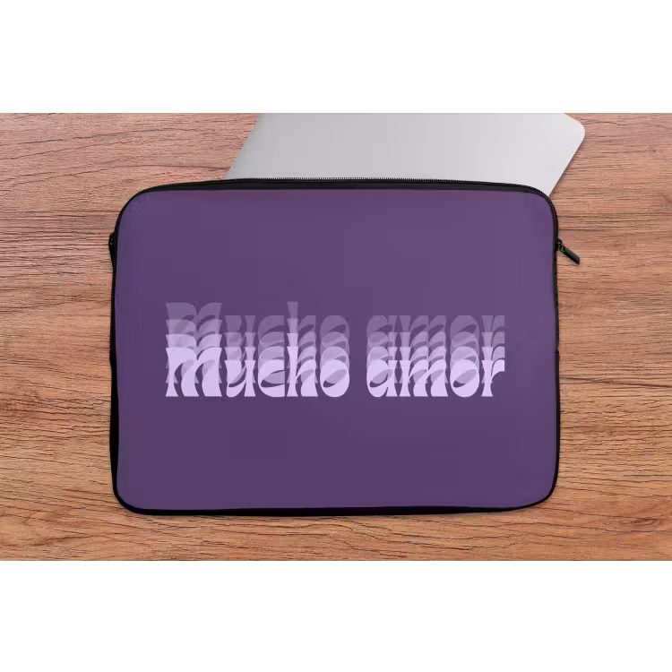 Laptophoes - Mucho amor - Paars - Grafisch — 2