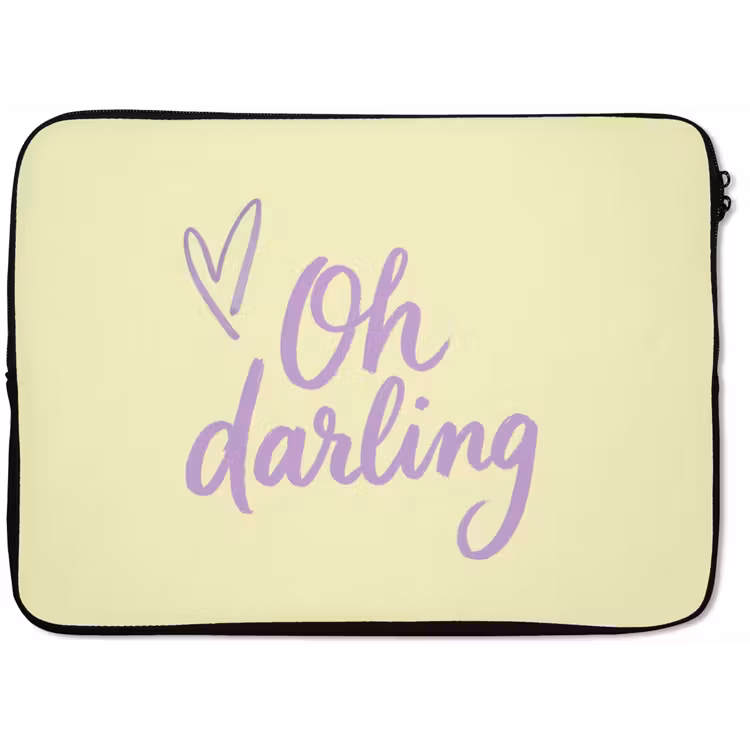 Laptophoes - Oh darling - Geel - Hart — 1