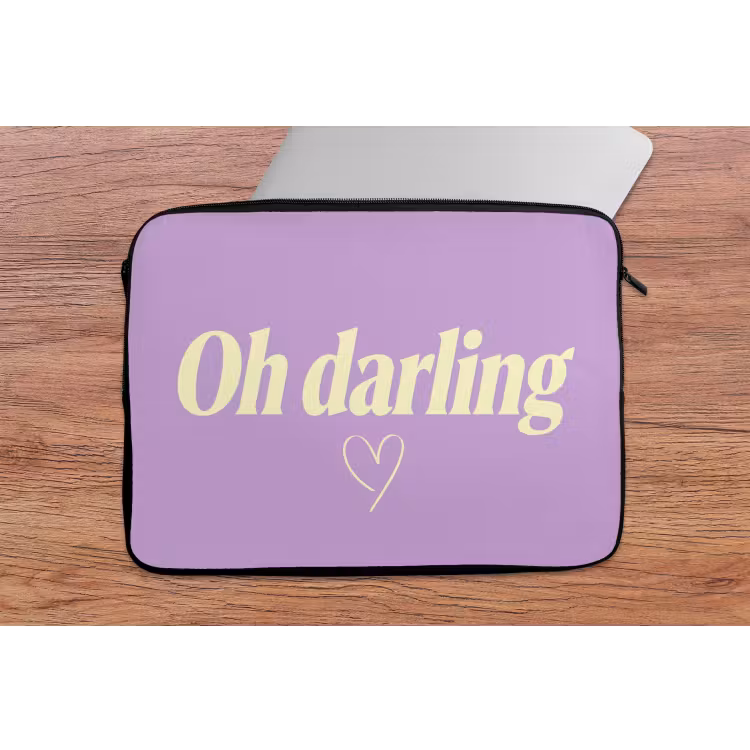 Laptophoes - Oh darling - Hart - Paars — 2