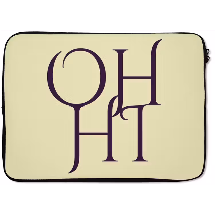 Laptophoes - Oh hi - Geel - Monogram — 1