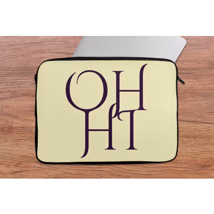 Laptophoes - Oh hi - Geel - Monogram — 2