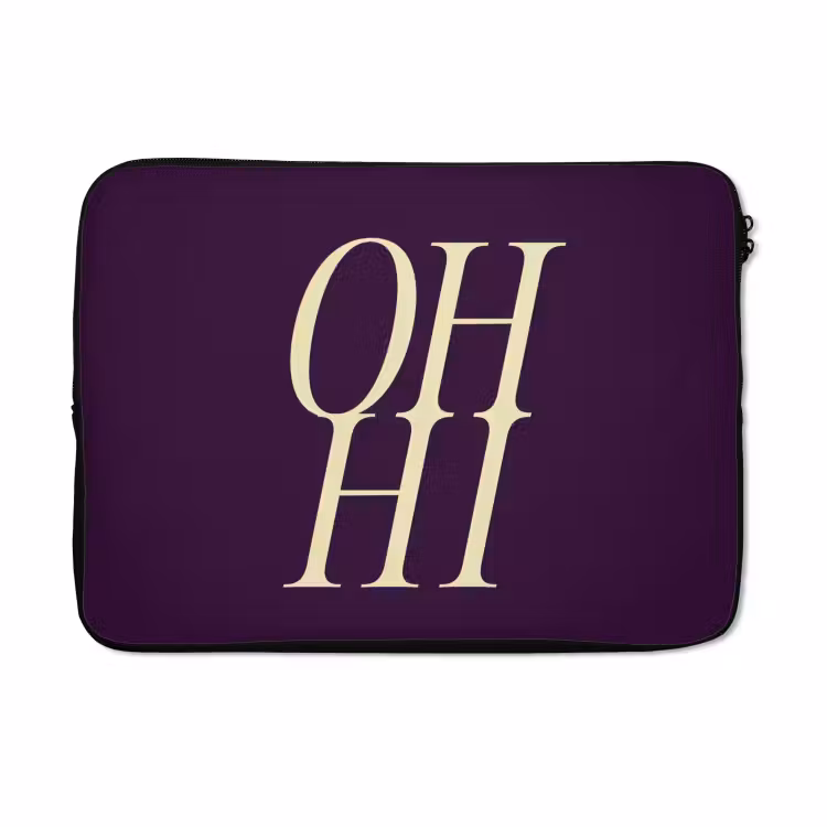 Laptophoes - Oh hi - Paars - Minimalistisch — 5
