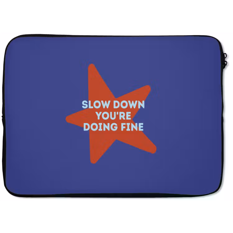 Laptophoes - Slow down you're doing fine - Ster - Blauw — 1