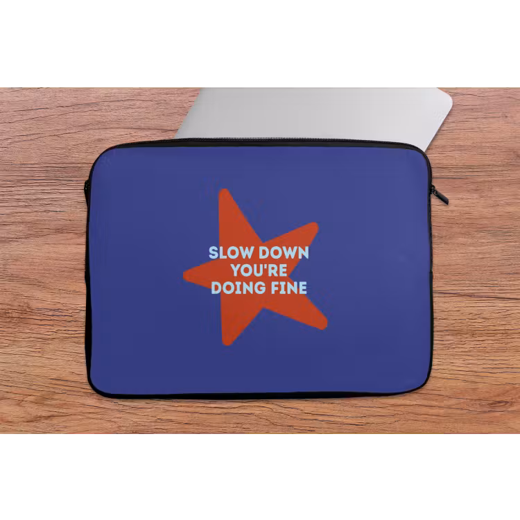 Laptophoes - Slow down you're doing fine - Ster - Blauw — 2