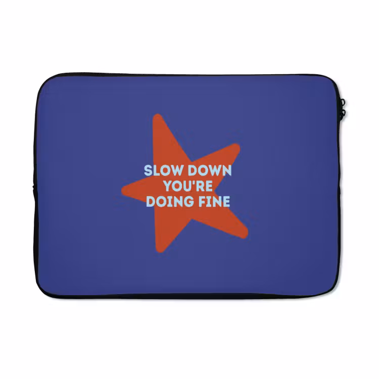 Laptophoes - Slow down you're doing fine - Ster - Blauw — 5
