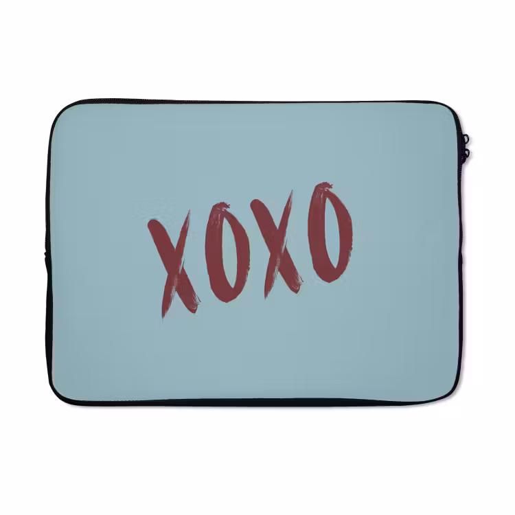 Laptophoes - XOXO - Blauw - Rood — 5