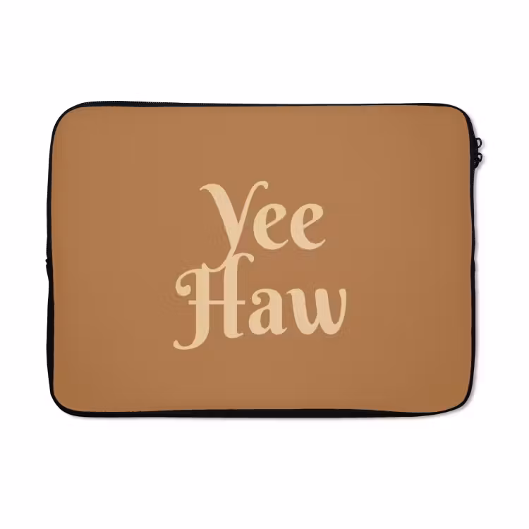Laptophoes - Yee haw - Bruin - Minimalistisch — 5