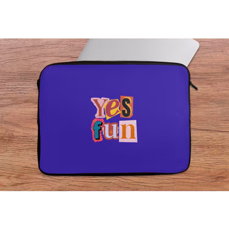 Laptophoes - Yes fun - Kleurrijk - Collage-stijl — 2