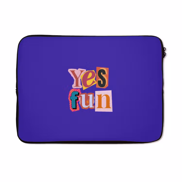 Laptophoes - Yes fun - Kleurrijk - Collage-stijl — 5