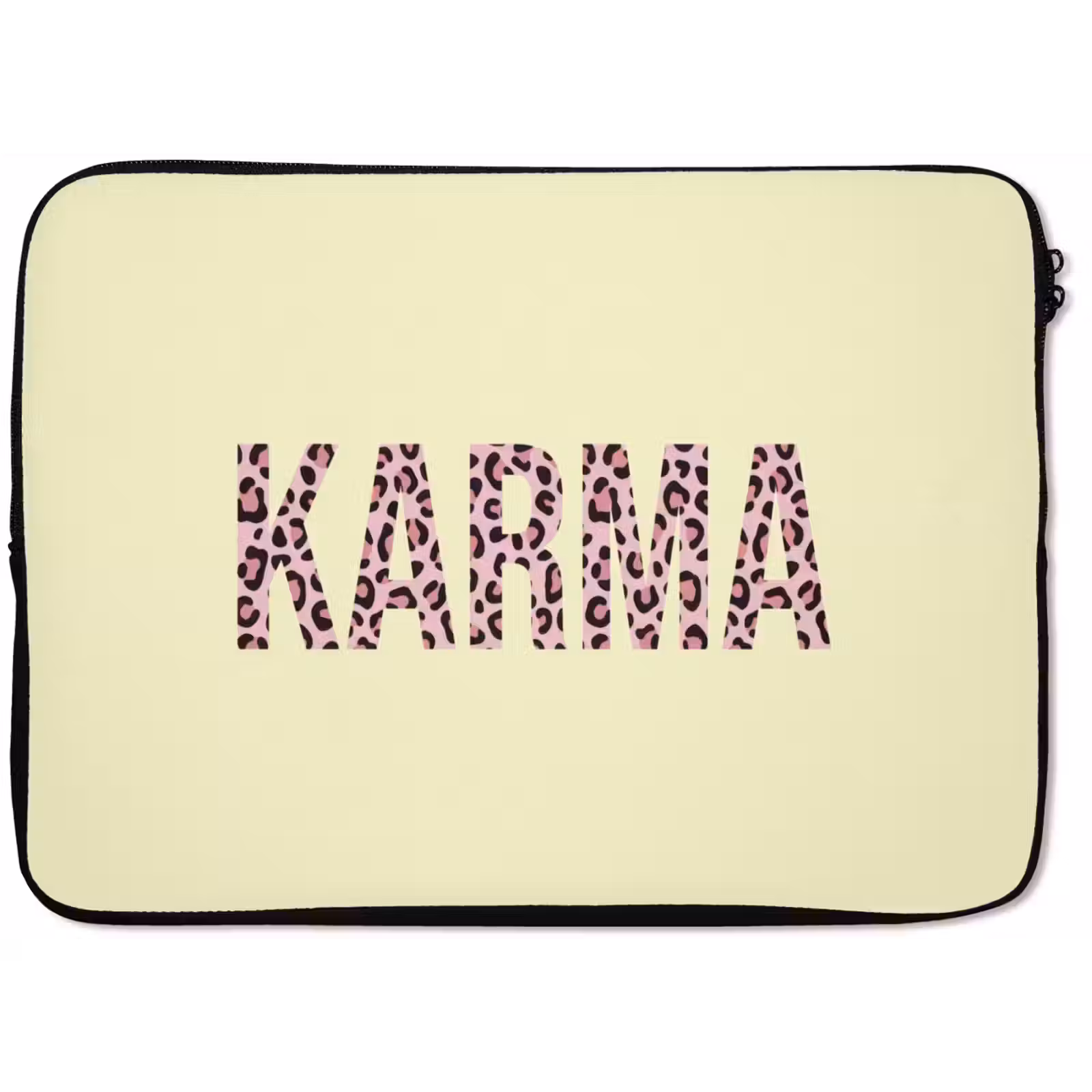 Laptophoes - Karma - Luipaardprint - Geel — 1