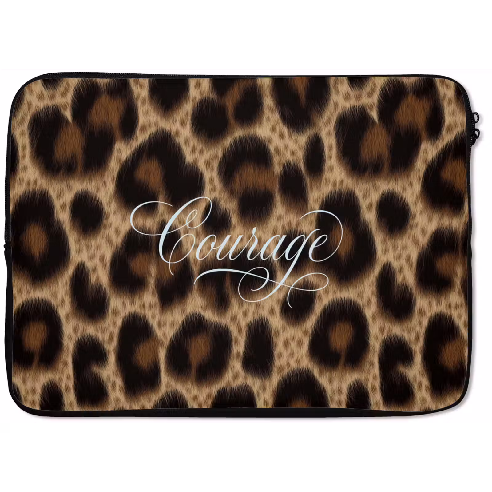 Laptophoes - Luipaardprint - Bruin - Courage - Sierlijk — 1