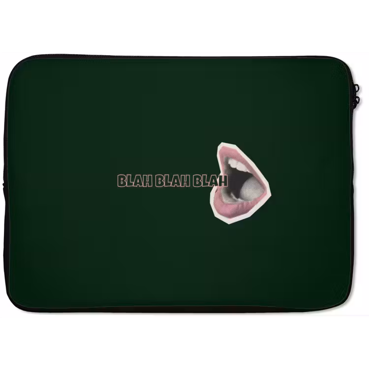 Laptophoes - BLAH BLAH BLAH - Mond - Groen — 1
