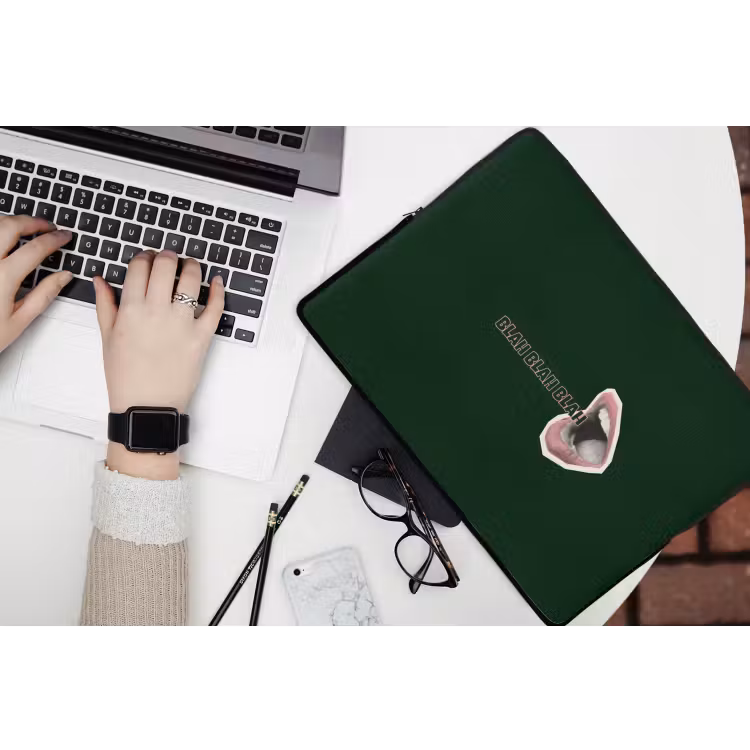 Laptophoes - BLAH BLAH BLAH - Mond - Groen — 3