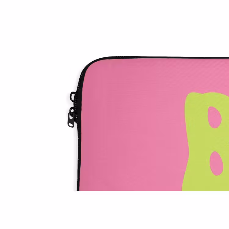 Laptophoes - Bonjour - Roze - Fel groen — 6