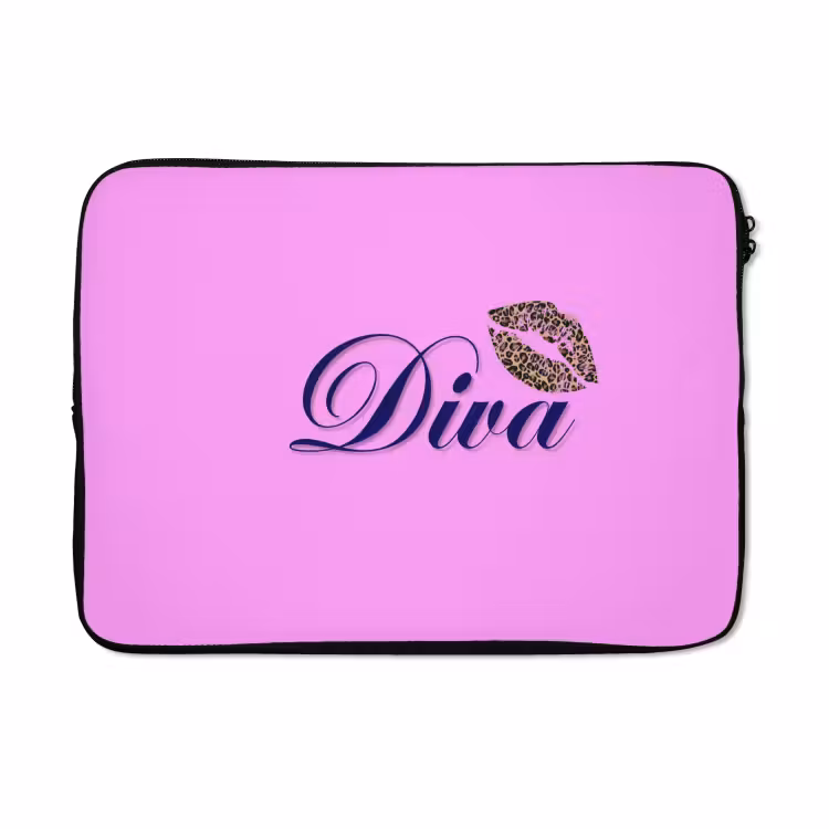 Laptophoes - Diva - Lip - Panterprint - Roze — 5