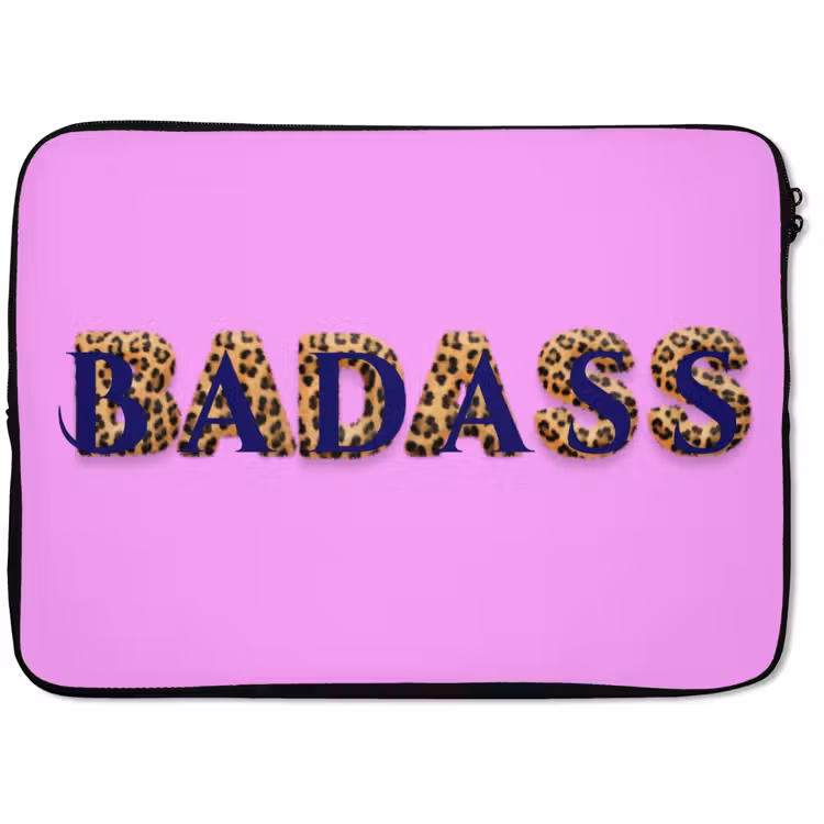 Laptophoes - Felroze - Badass - Panterprint - Schaduw — 1