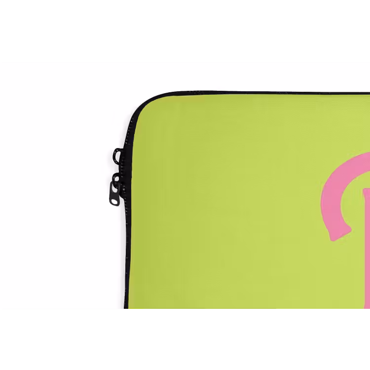 Laptophoes - Groen - Roze bonjour - art-deco — 6