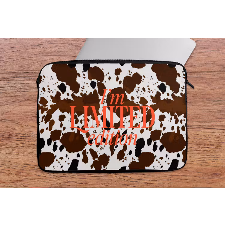 Laptophoes - Koeienprint - Limited edition - Rood — 2
