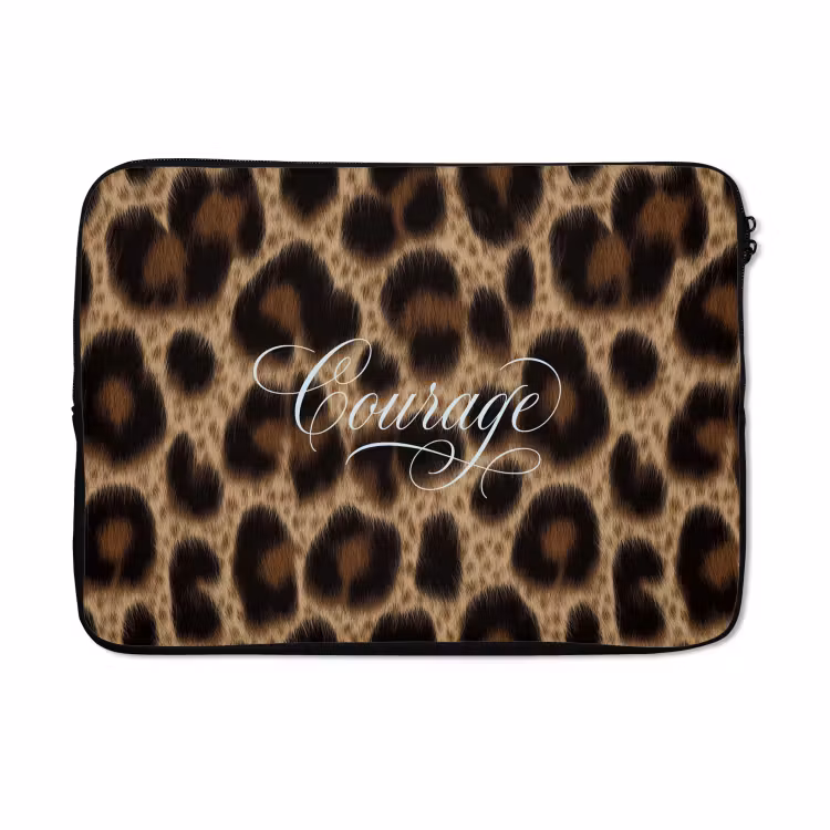 Laptophoes - Luipaardprint - Bruin - Courage - Sierlijk — 5