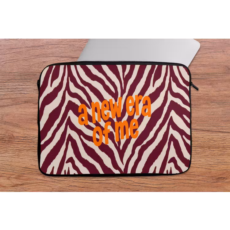 Laptophoes - New era - Bordeaux - Zebraprint — 2