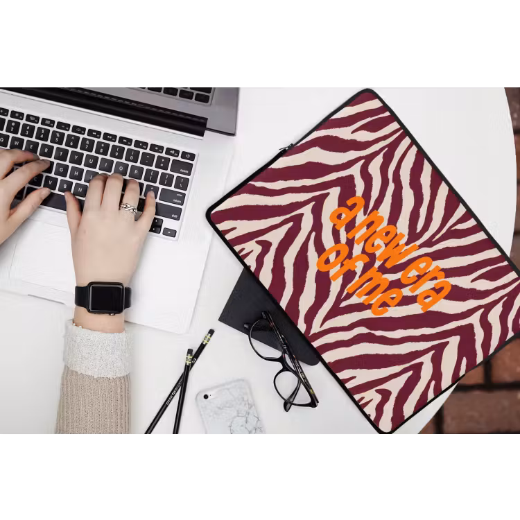 Laptophoes - New era - Bordeaux - Zebraprint — 3