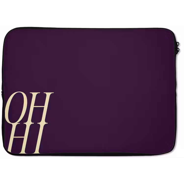 Laptophoes - Oh hi - Paars - Cursief — 1