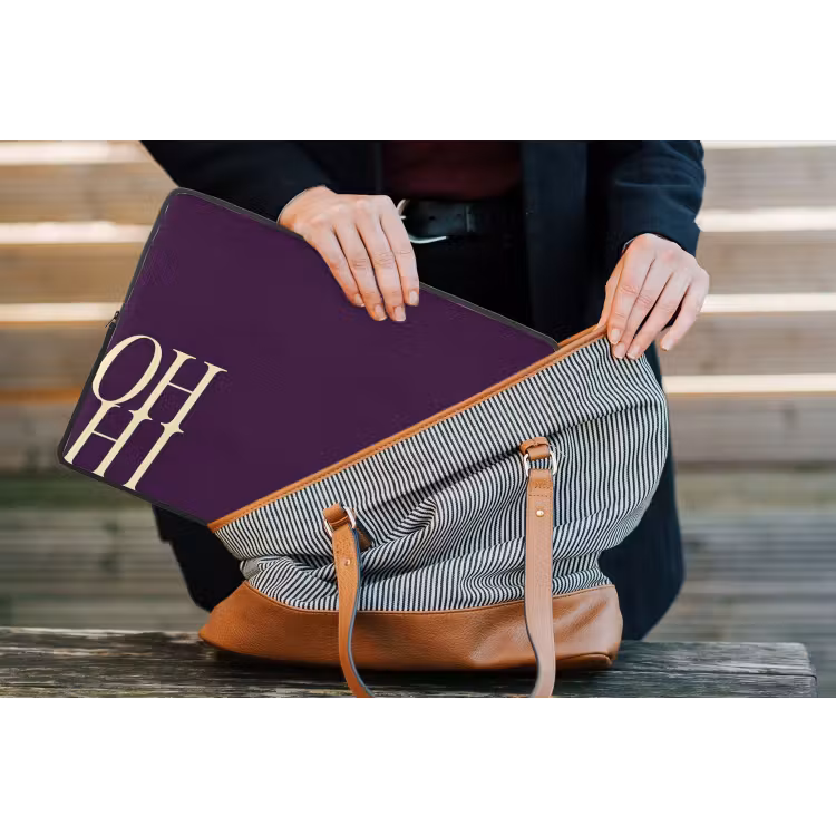 Laptophoes - Oh hi - Paars - Cursief — 4