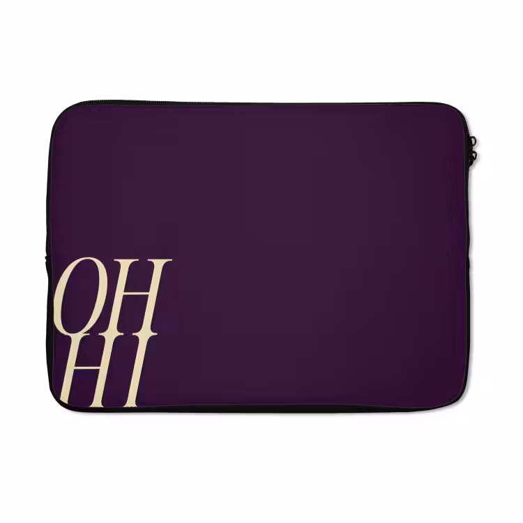 Laptophoes - Oh hi - Paars - Cursief — 5