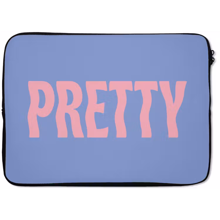 Laptophoes - Pretty - Roze - Blauw - Golvend — 1