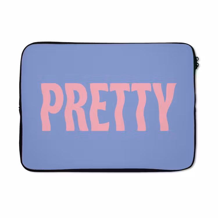 Laptophoes - Pretty - Roze - Blauw - Golvend — 5