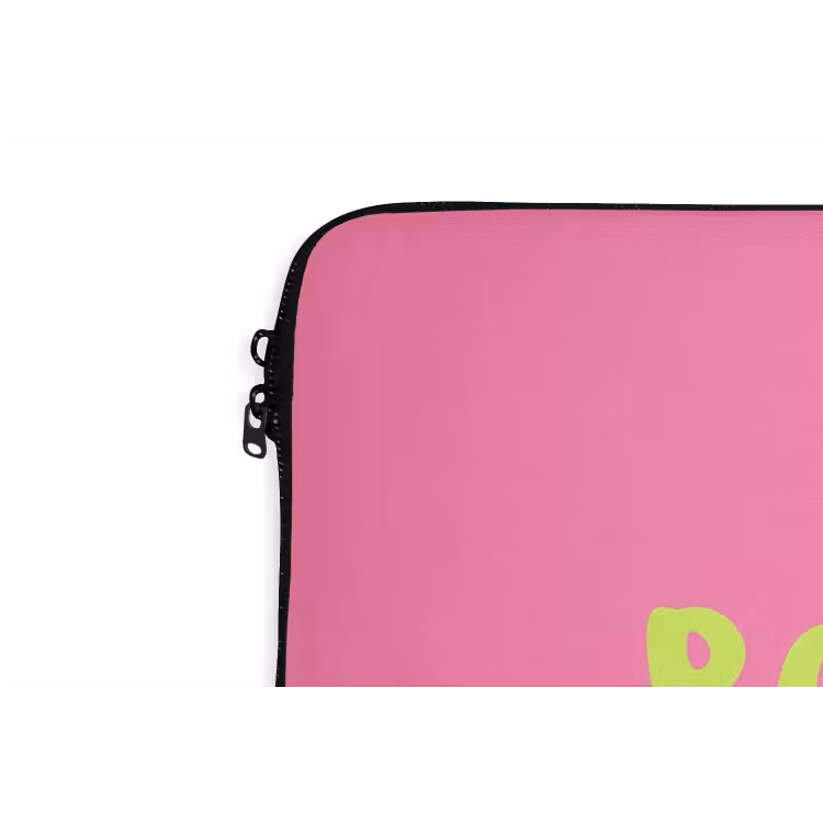 Laptophoes - Roze - Groene bonjour - Organisch — 6