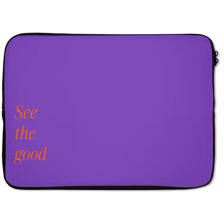 Laptophoes - See the good - Oranje - Paars — 1
