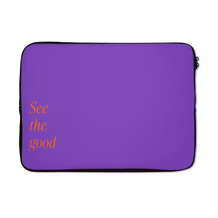 Laptophoes - See the good - Oranje - Paars — 5