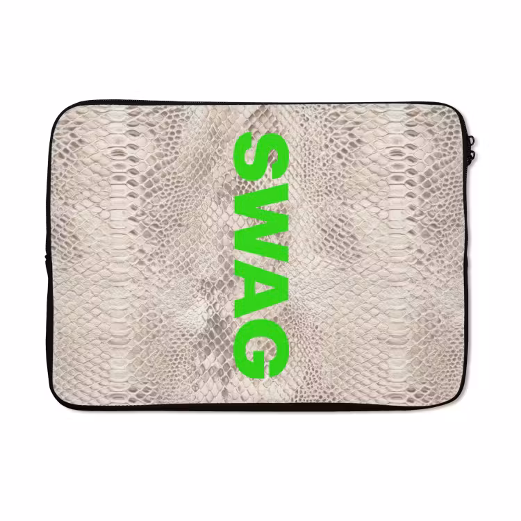 Laptophoes - Slangenprint - SWAG - Neon - Groen — 5