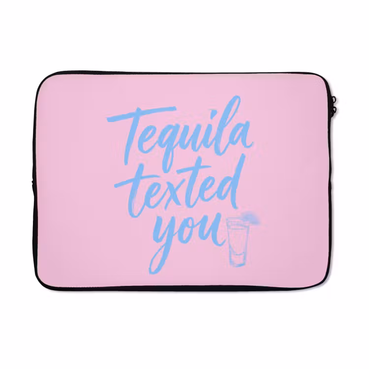 Laptophoes - Tequila texted you - Roze - Blauw — 5