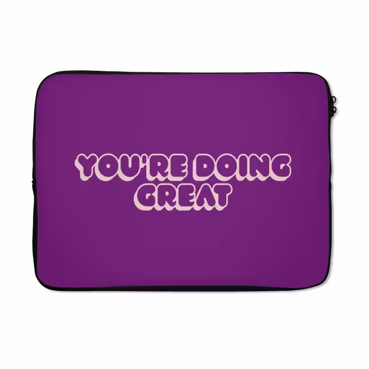 Laptophoes - You're doing great - Paars - Bubble letters — 5
