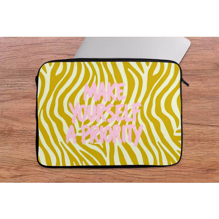 Laptophoes - Zebraprint - Priority - Roze — 2