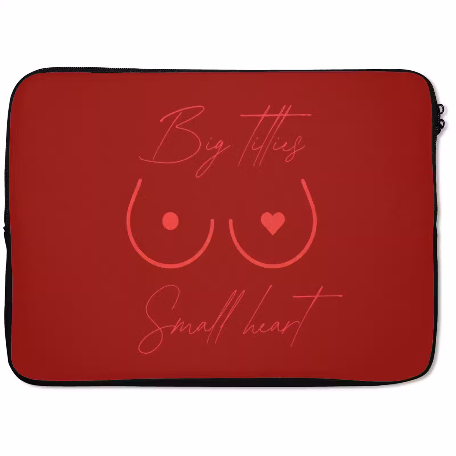 Laptophoes - Big titties small heart - Rood - Hart — 1