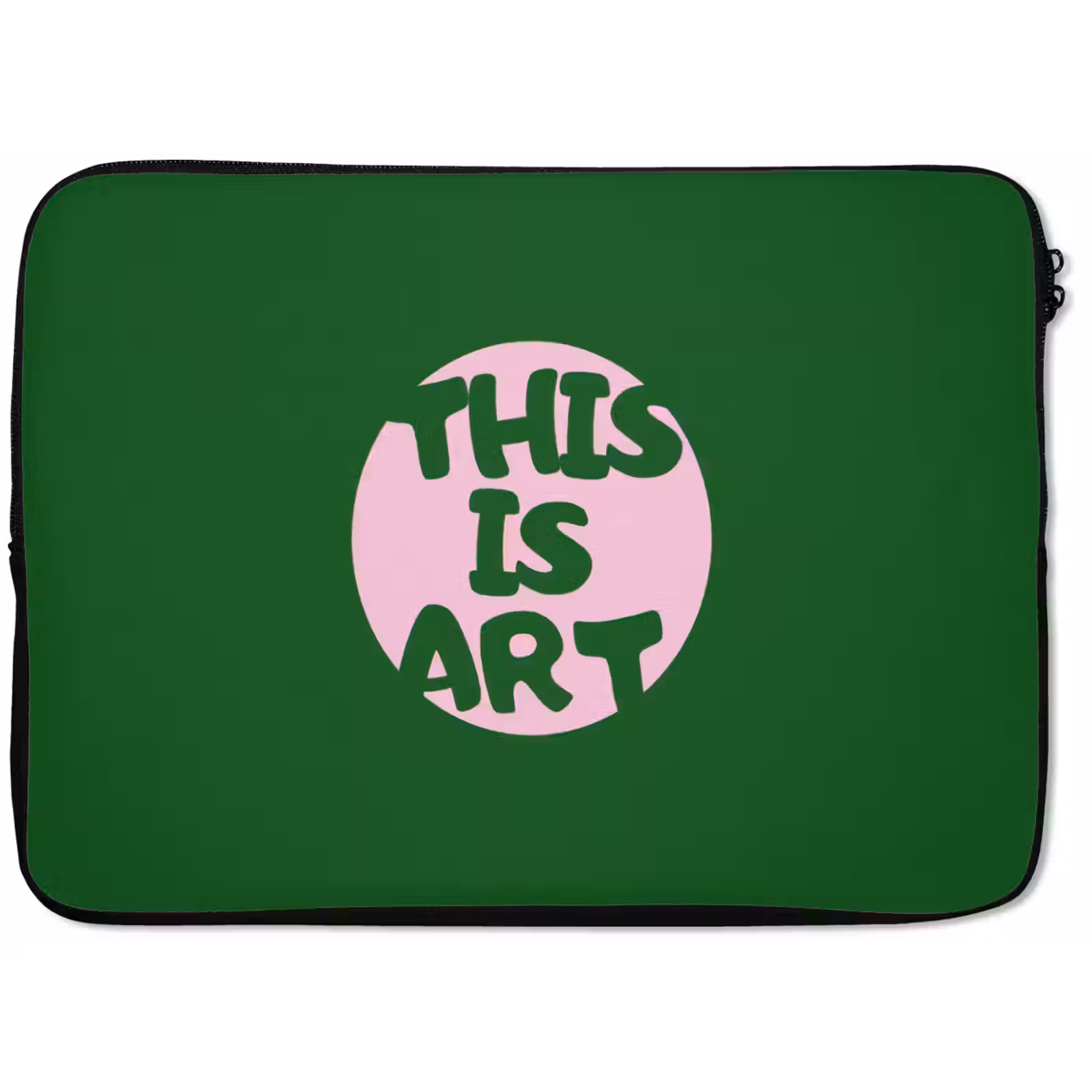 Laptophoes - Cirkel - Roze - Tekst - Art — 1