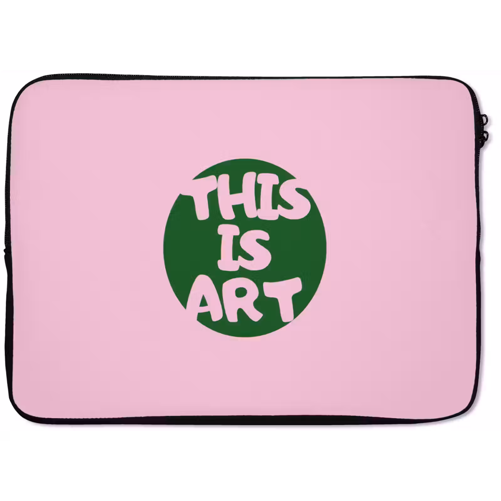 Laptophoes - This is art - Tekst - Cirkel - Groen — 1