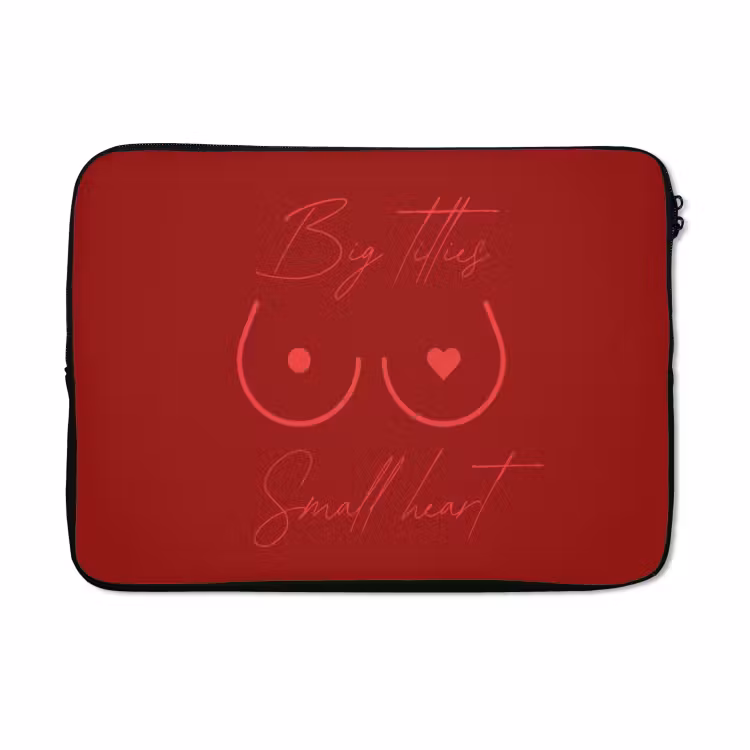 Laptophoes - Big titties small heart - Rood - Hart — 5