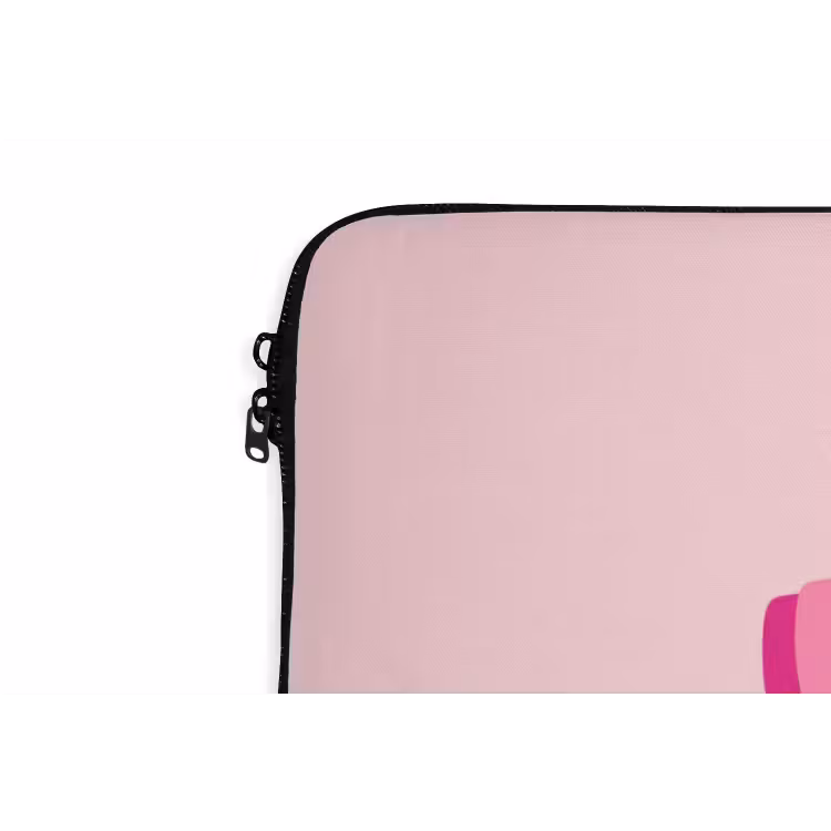 Laptophoes - Bisou - Roze - Dikke letters — 6