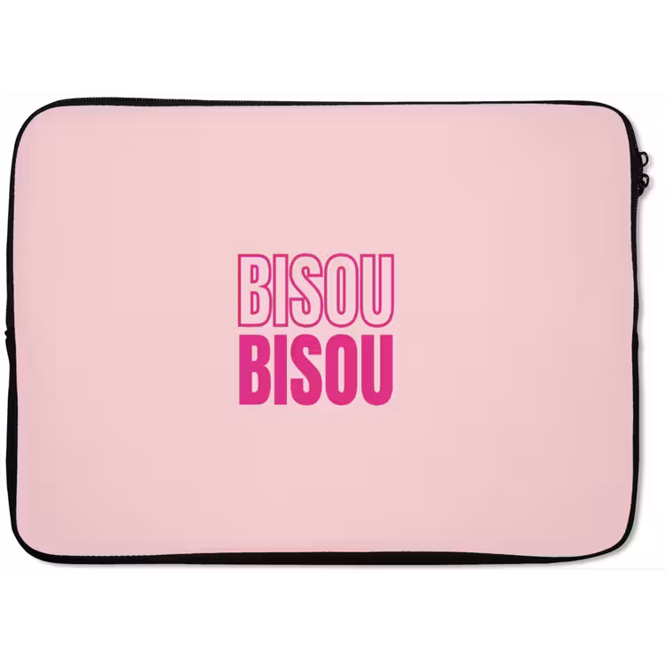 Laptophoes - Bisou - Roze - Minimalistisch — 1