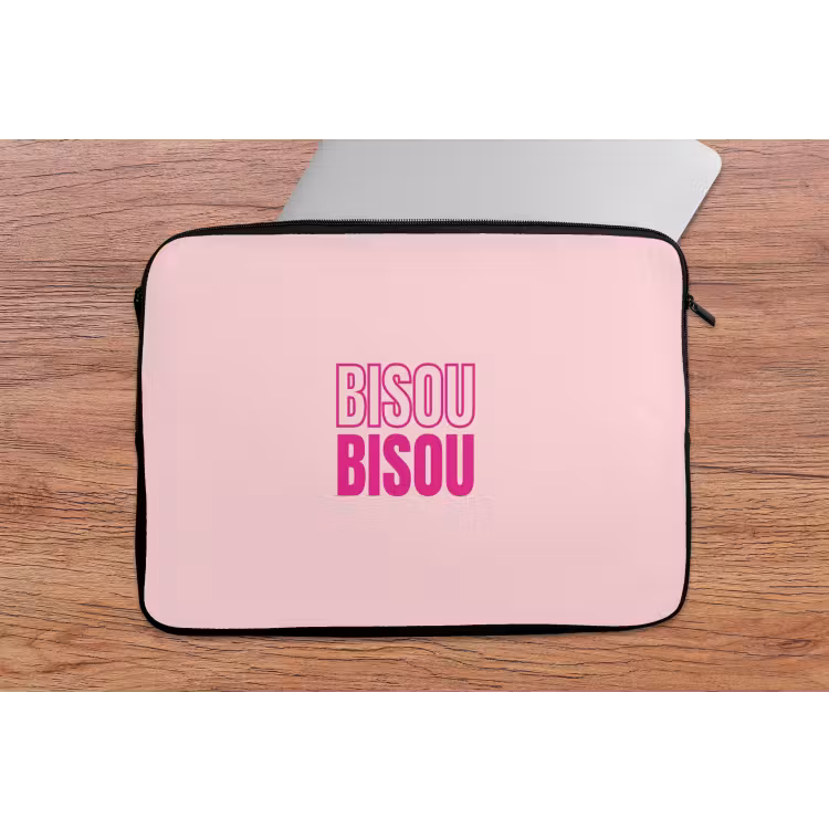 Laptophoes - Bisou - Roze - Minimalistisch — 2