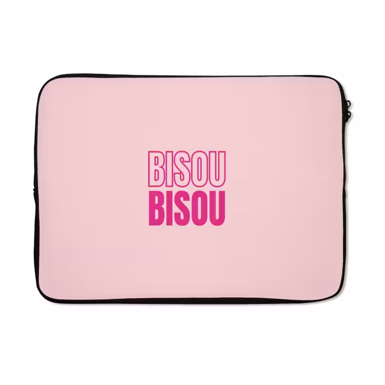 Laptophoes - Bisou - Roze - Minimalistisch — 5