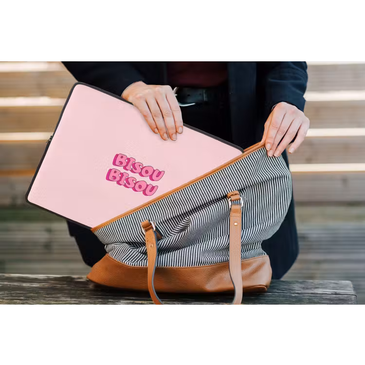 Laptophoes - Bisou - Roze - Schaduw — 4