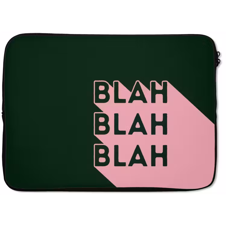 Laptophoes - Donkergroen - Tekst - Schaduw - Grafisch — 1