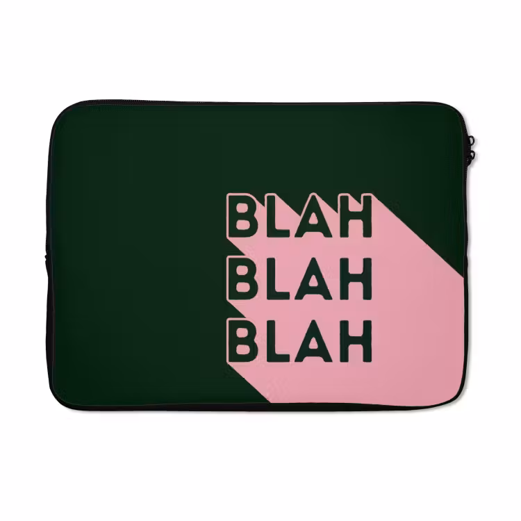 Laptophoes - Donkergroen - Tekst - Schaduw - Grafisch — 5