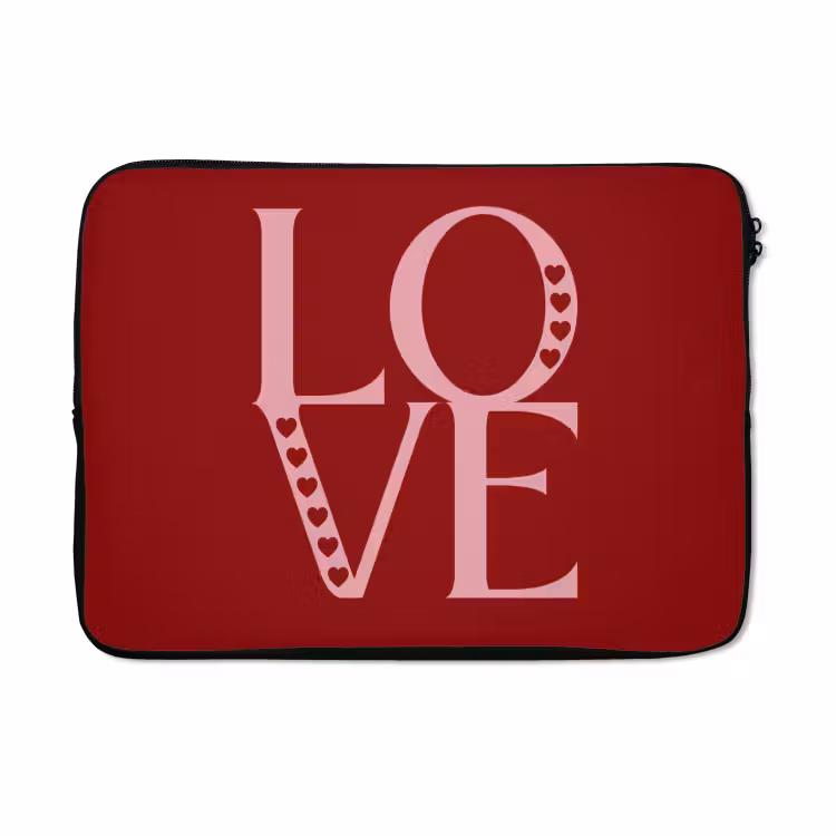 Laptophoes - Love - Rood - Hatjes — 5